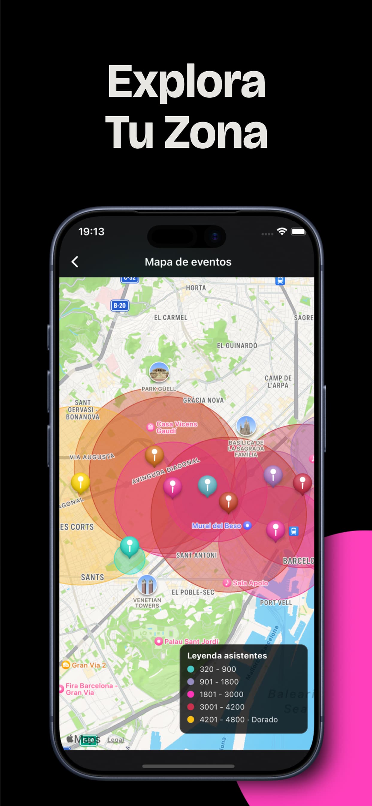 Pantalla de mapa en Trendy