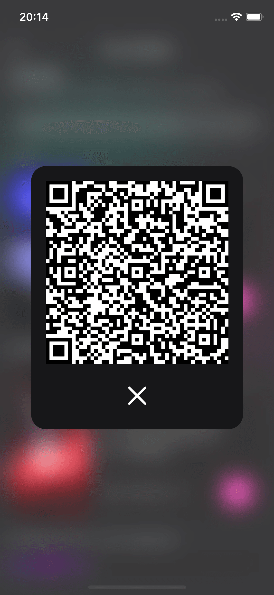 Pantalla de QR en Trendy